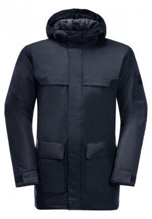 Navy Jack Wolfskin Winterlager Men Coats | 70328726